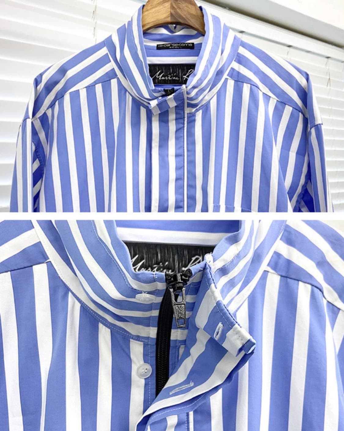 마틴로즈 스트라이프 셔츠 자켓 상품이미지3