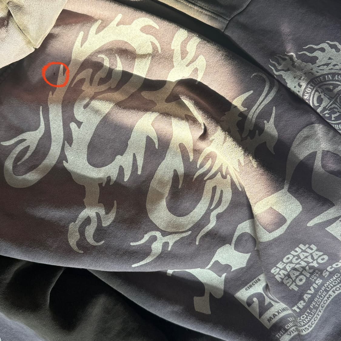 트래비스 스캇 travis scott 투어 머천 후드집업 상품이미지4