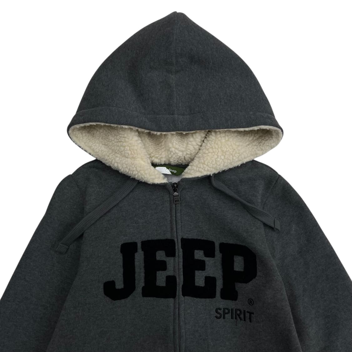 지프 센터로고 그레이 후드집업 S 상품이미지5