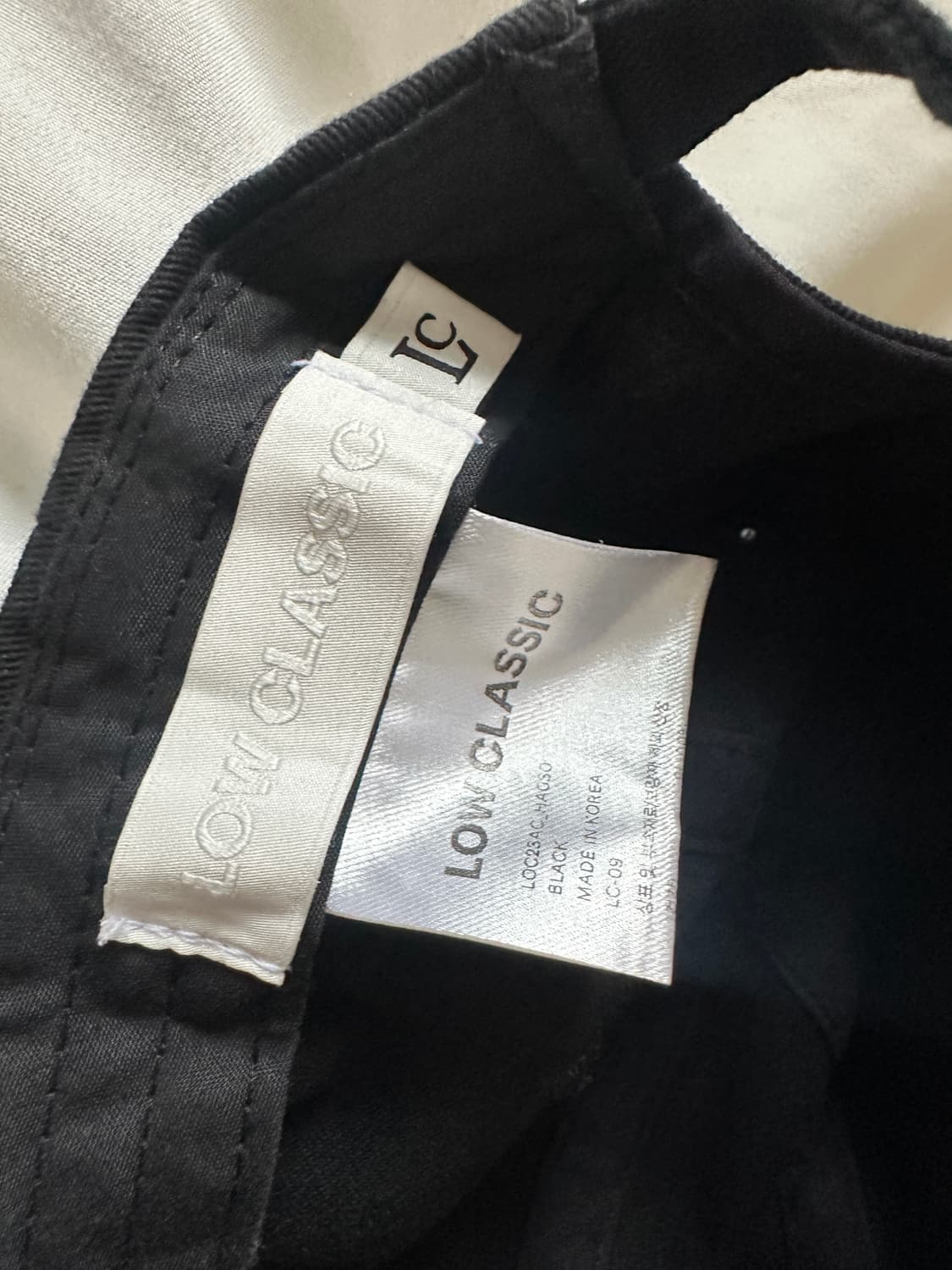 로우클래식 미니 로고 볼캡 검정 블랙 상품이미지2