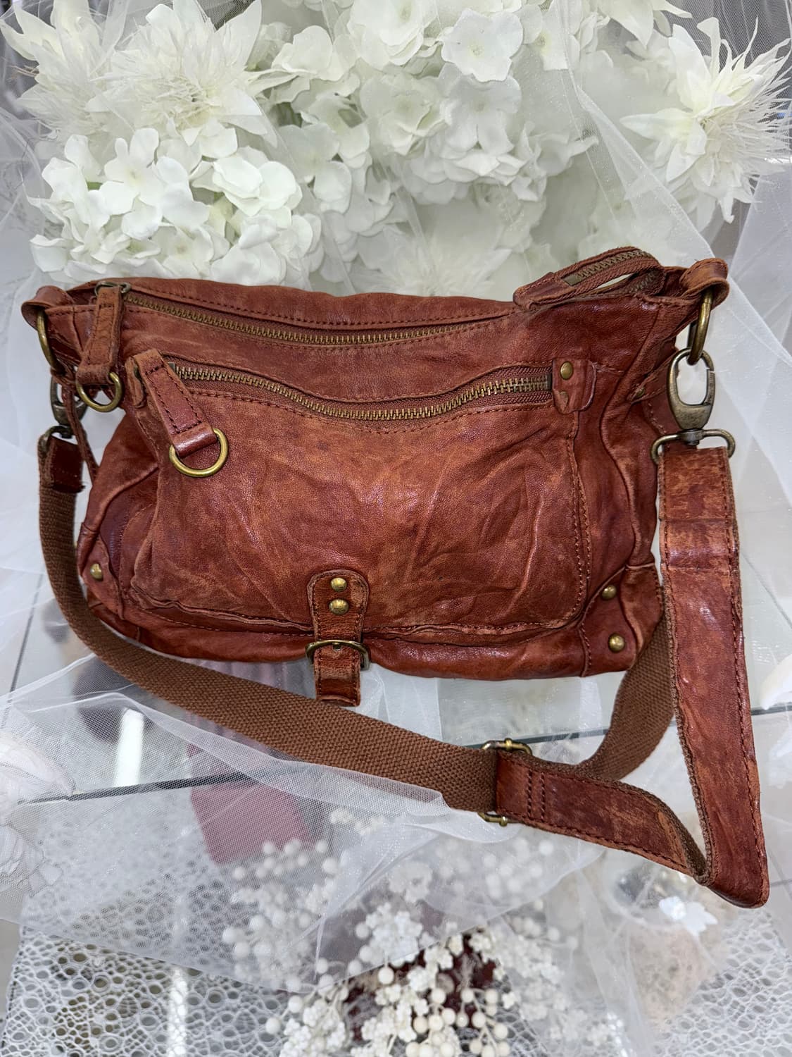 wrinkled leather bag 상품이미지3