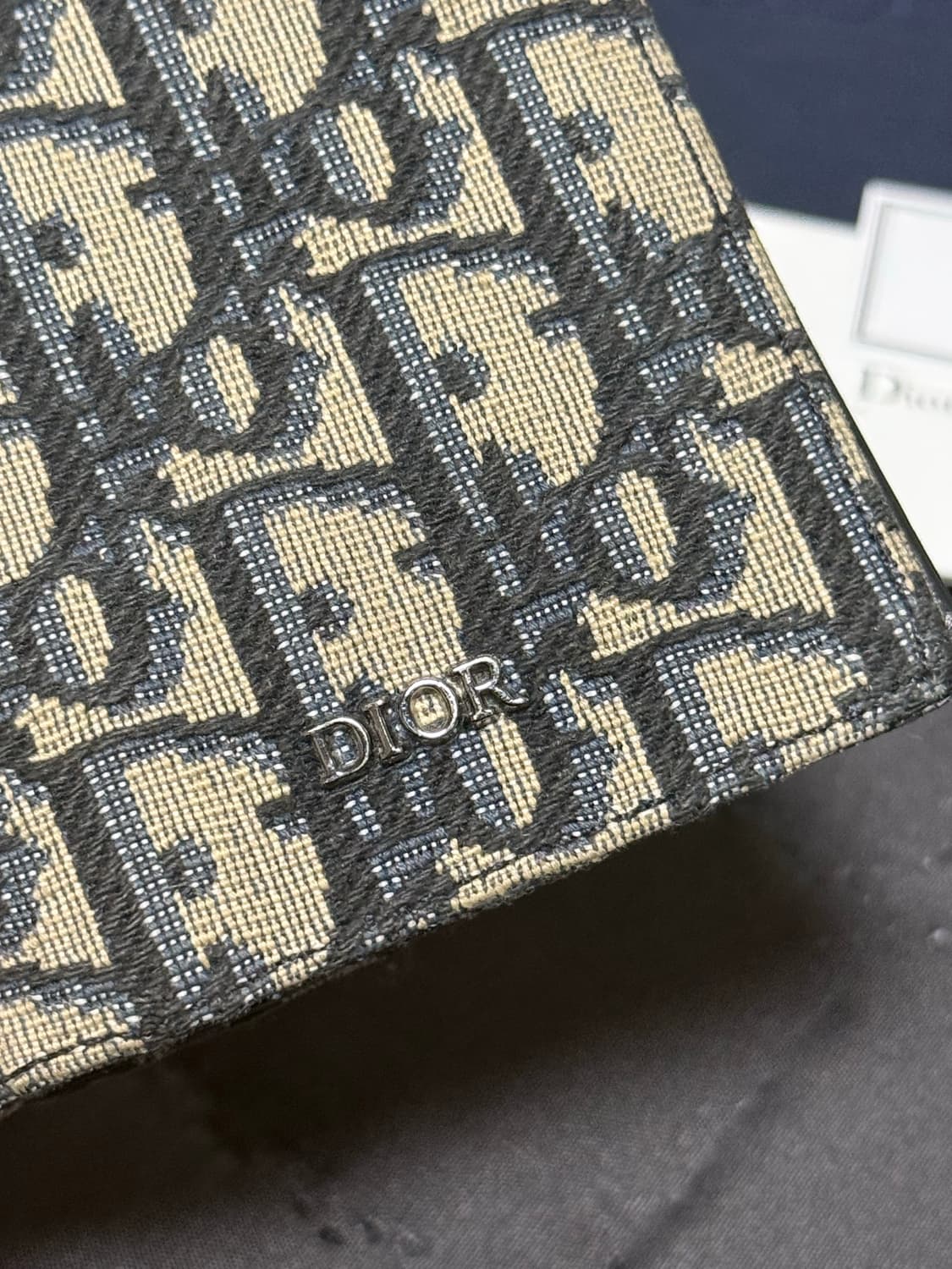 디올 오블리크 자카드 오거나이저 카드지갑 베이지 상품이미지8