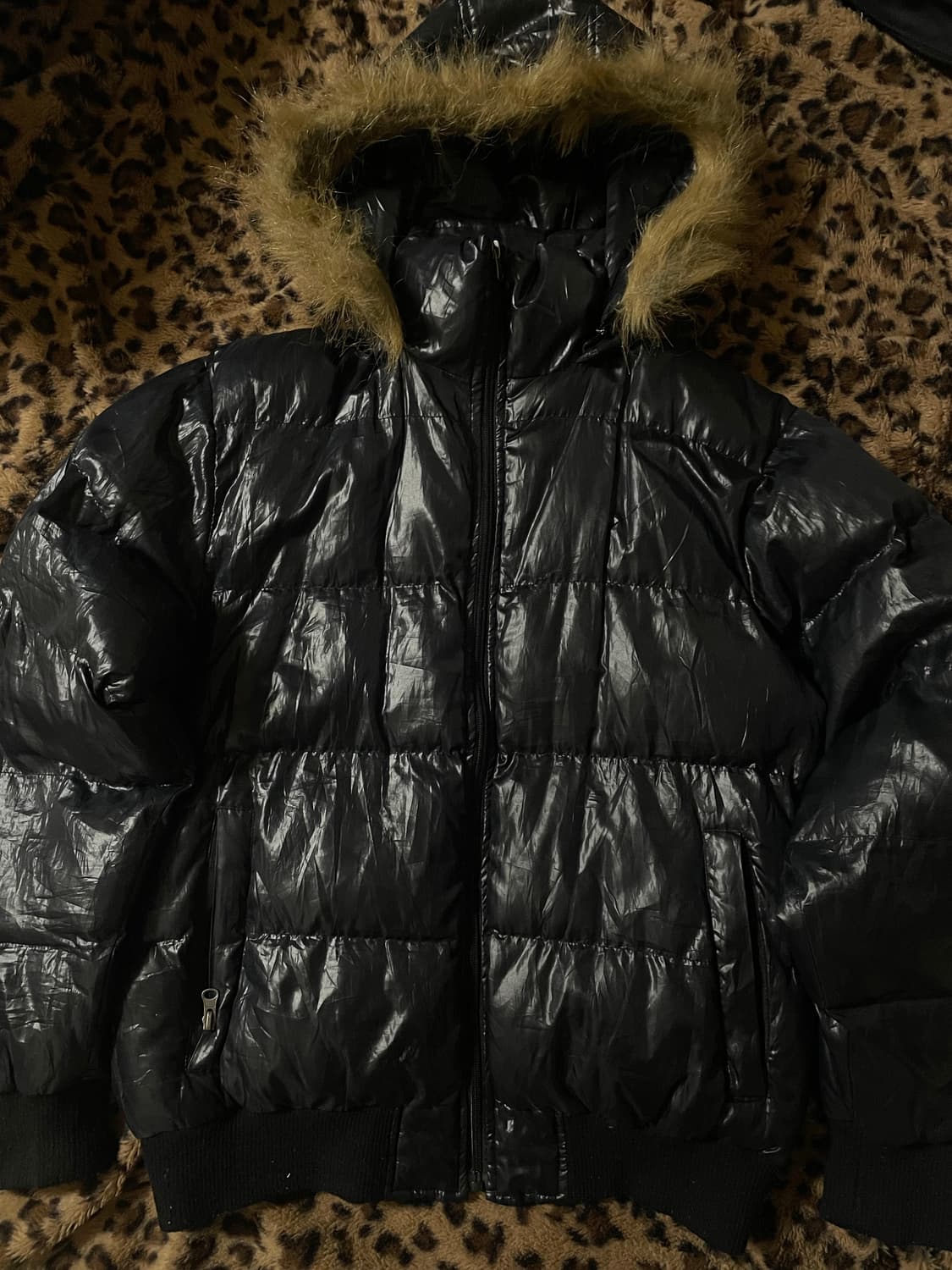 일본 빈티지 유광 패딩 상품이미지1