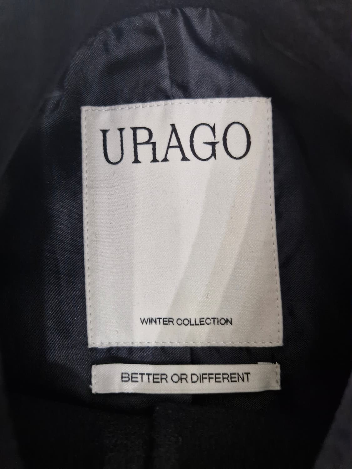 유라고(URAGO)핸드메이드 울 쇼코트 다크네이비 상품이미지8
