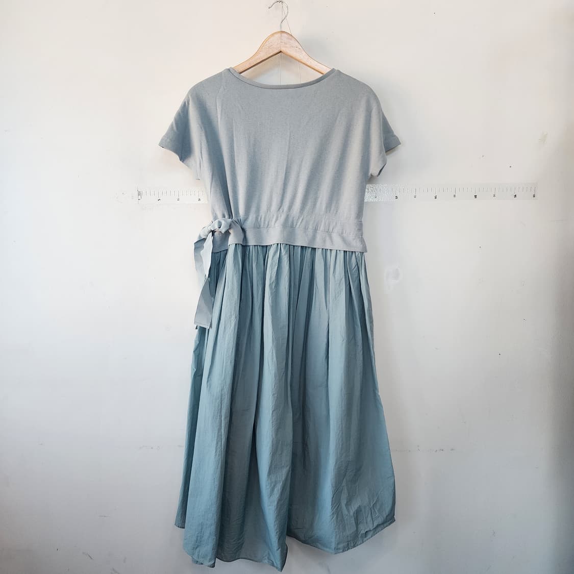 지컷 하늘색 롱 원피스 반팔형 상품이미지6