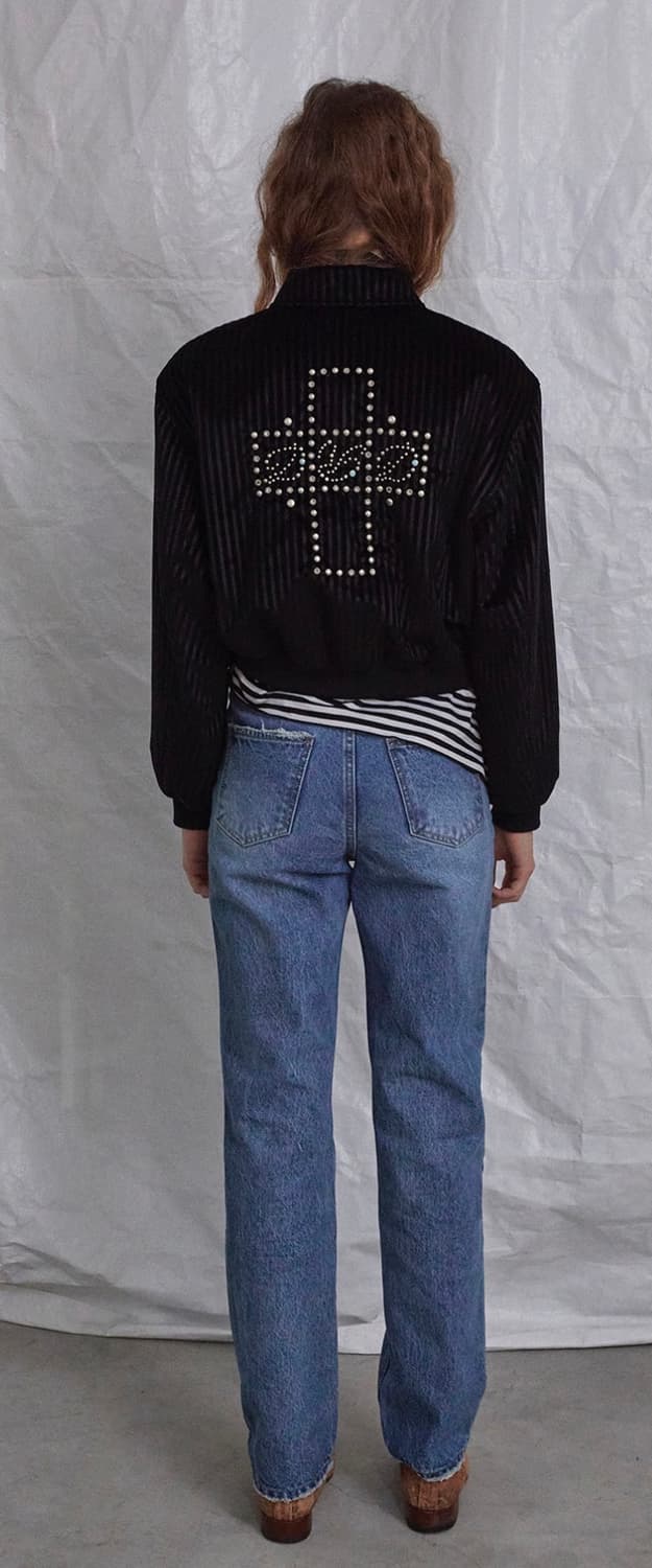 급처/데어드 CROSS D.R.D BLOUSON STRIPE VELVET 상품이미지3