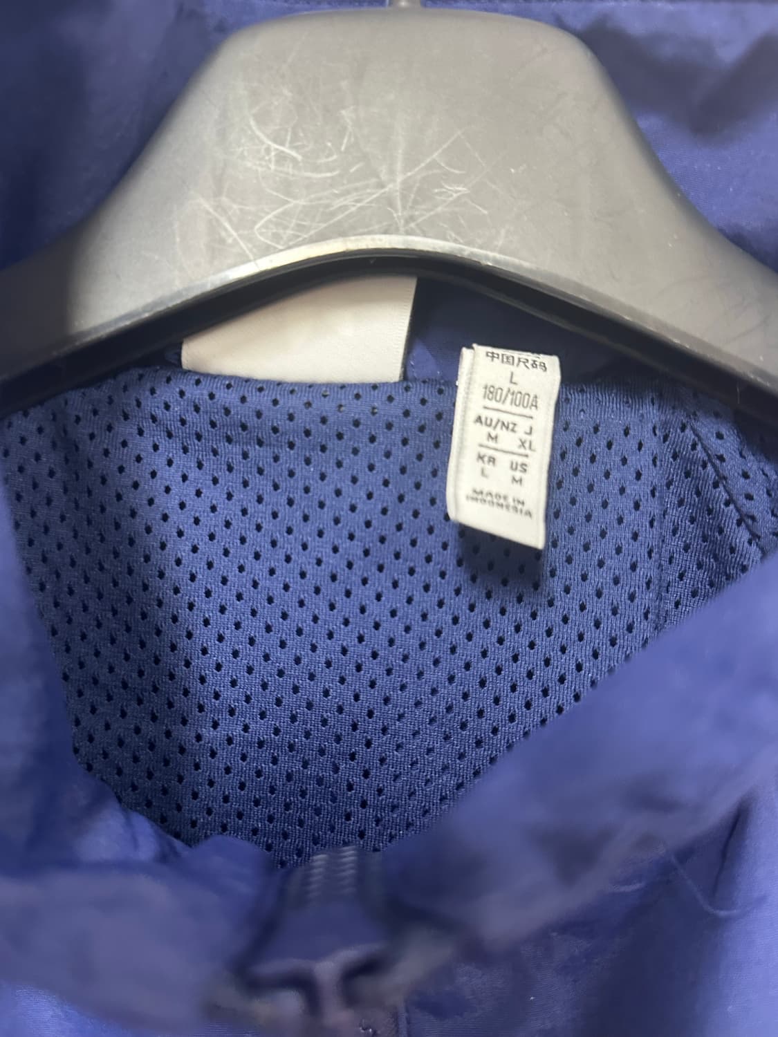 s급 아디다스 네이비 바켄바우어 오버핏 바람막이 L100 상품이미지4