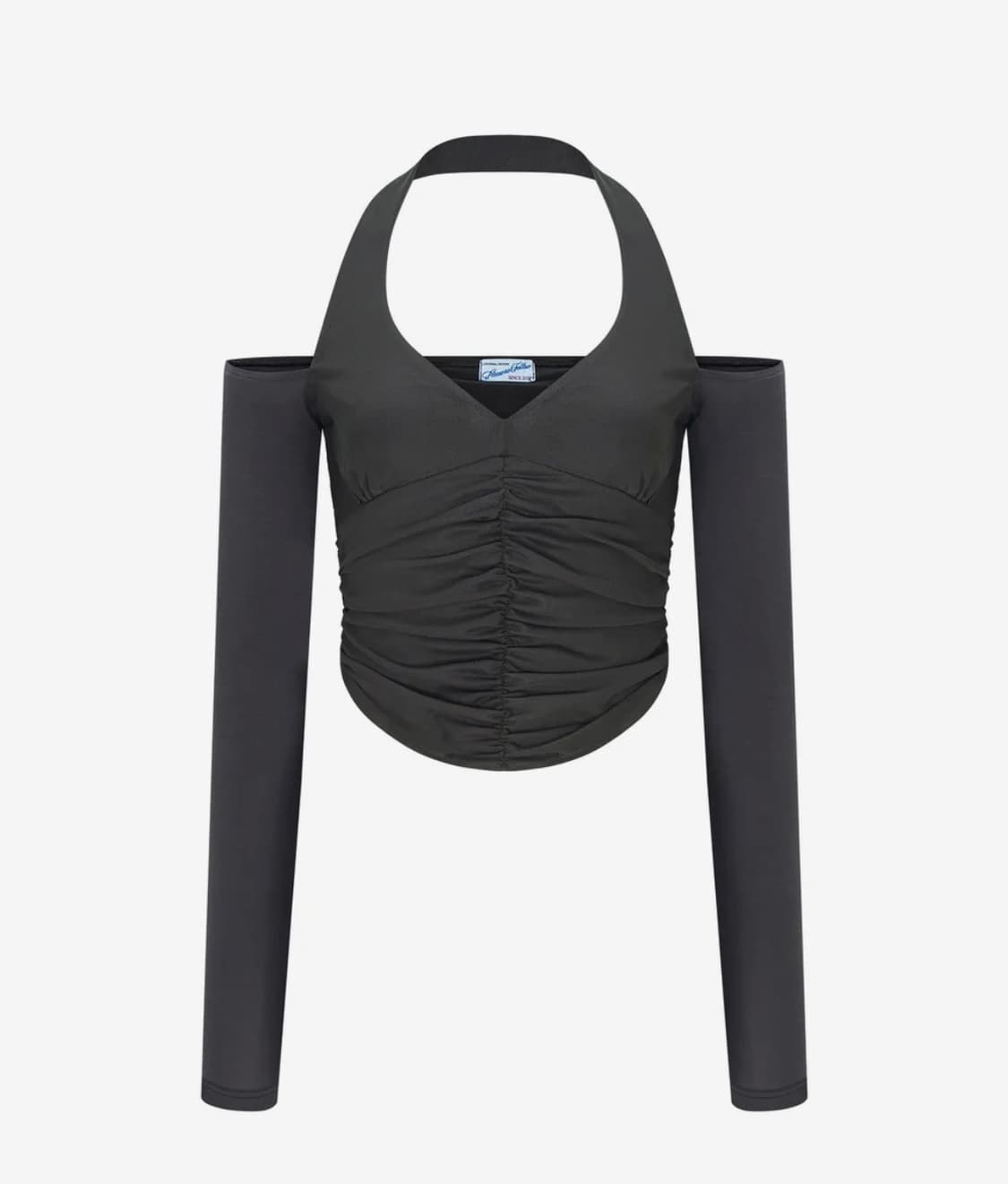 플리즈노팔로우 riley mesh long sleeve top 차콜 상품이미지1