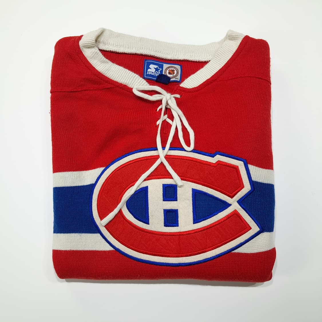 CL210 L 스타터 90s한국판 NHL 캐나디언스 레드 하키스웨터 상품이미지8