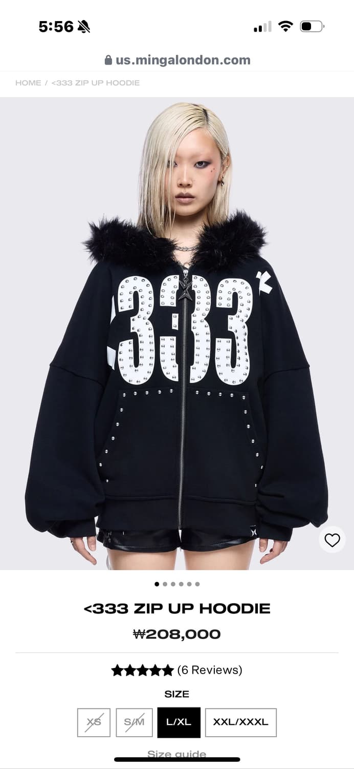 밍가런던 mingalondon 333후드집업 s/m사이즈 상품이미지1