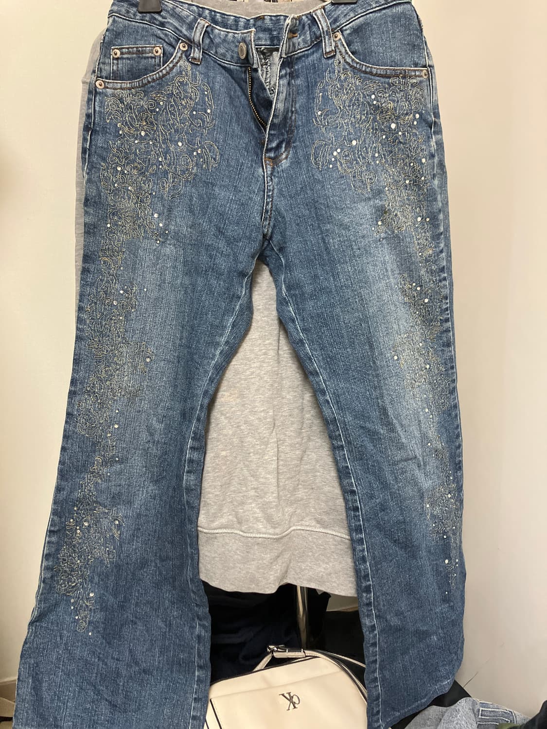 스티치 디테일 청바지 상품이미지1