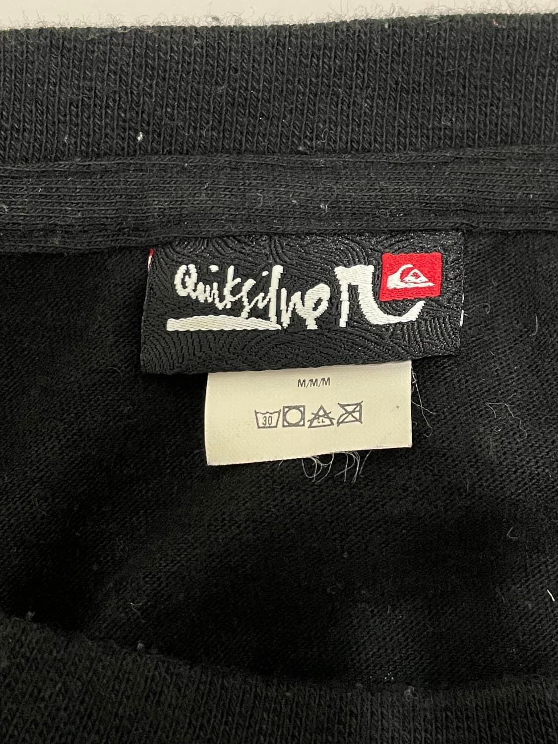 00s Quiksilver 퀵실버 타탄체크 그래피티 프린팅 반팔 티셔츠 상품이미지4