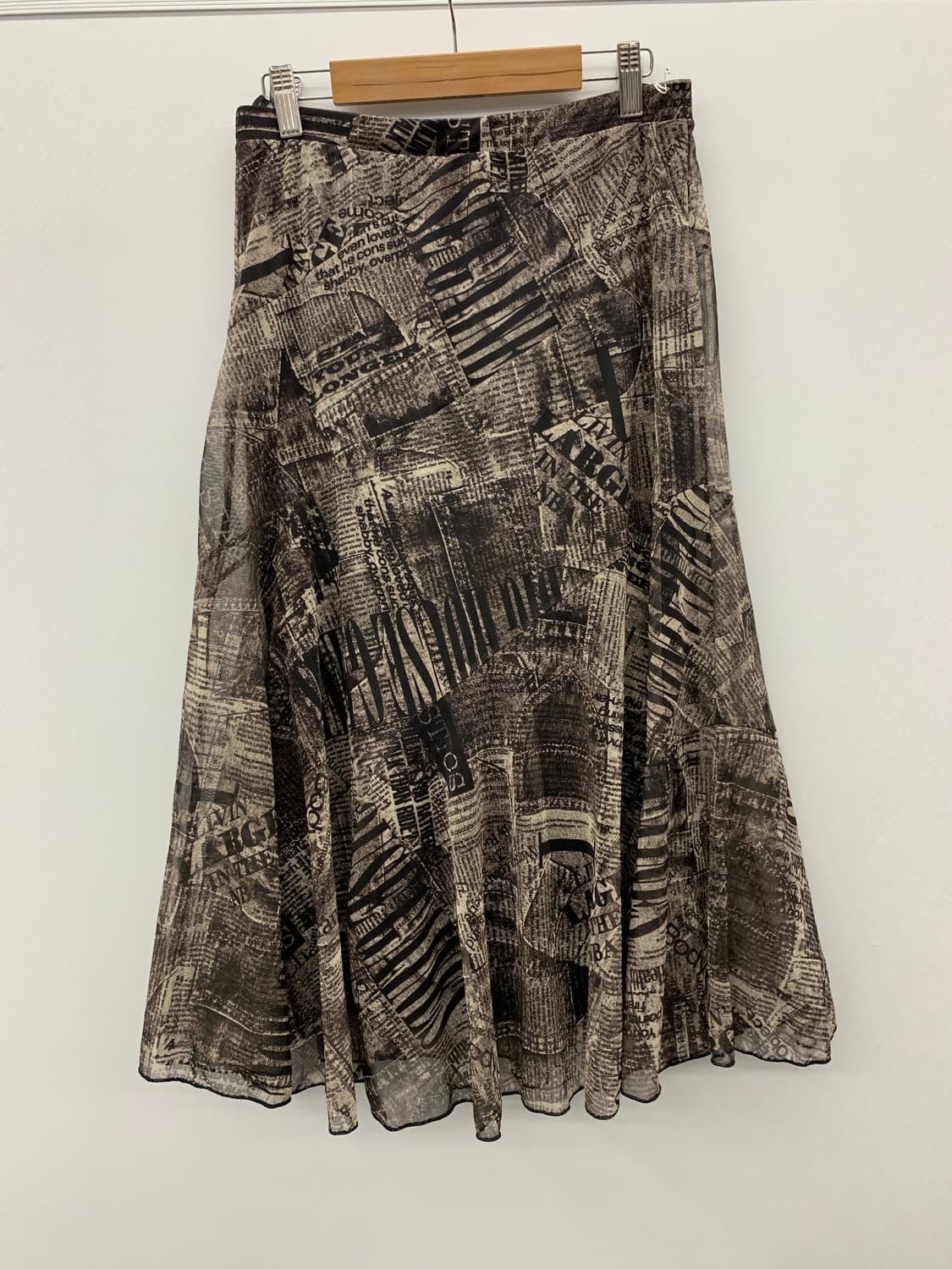 프린팅 시스루 롱스커트 상품이미지6