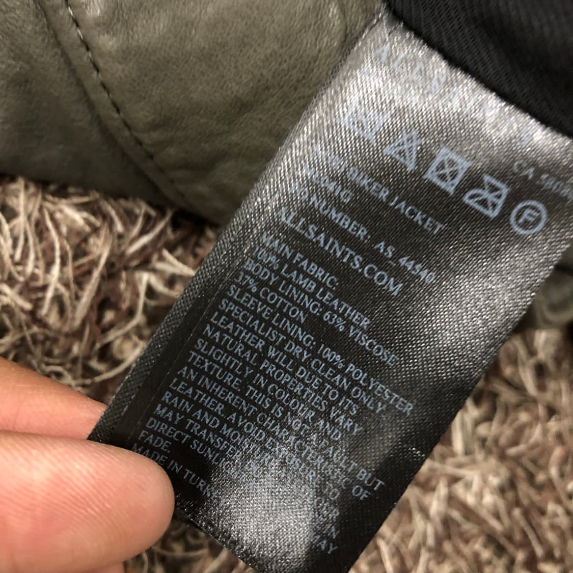 올세인츠 양가죽 라이더 레더 가죽 바이커 자켓 상품이미지7