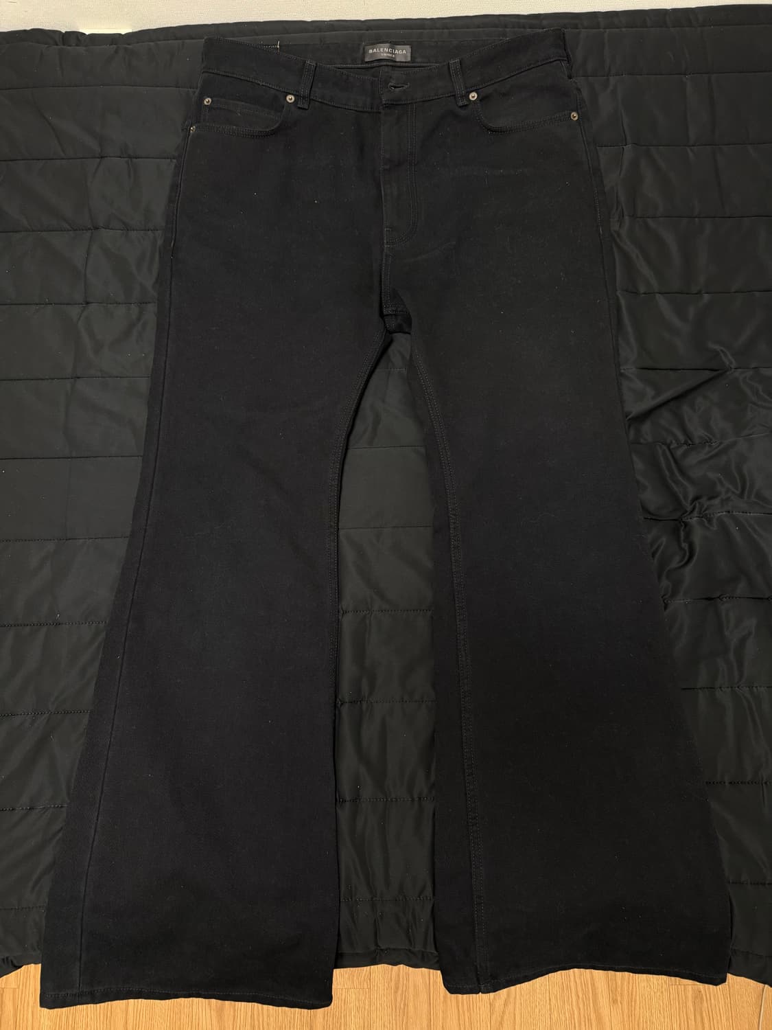 [M] 발렌시아가 플레어드 팬츠 블랙 상품이미지1