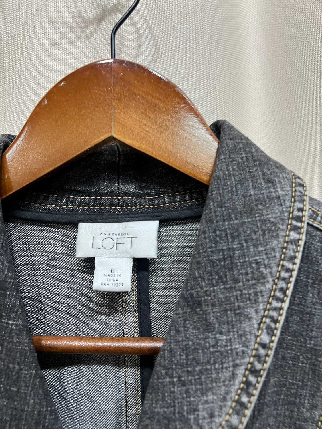 빈티지 여성 숄카라 데님 블레이저 자켓  상품이미지4