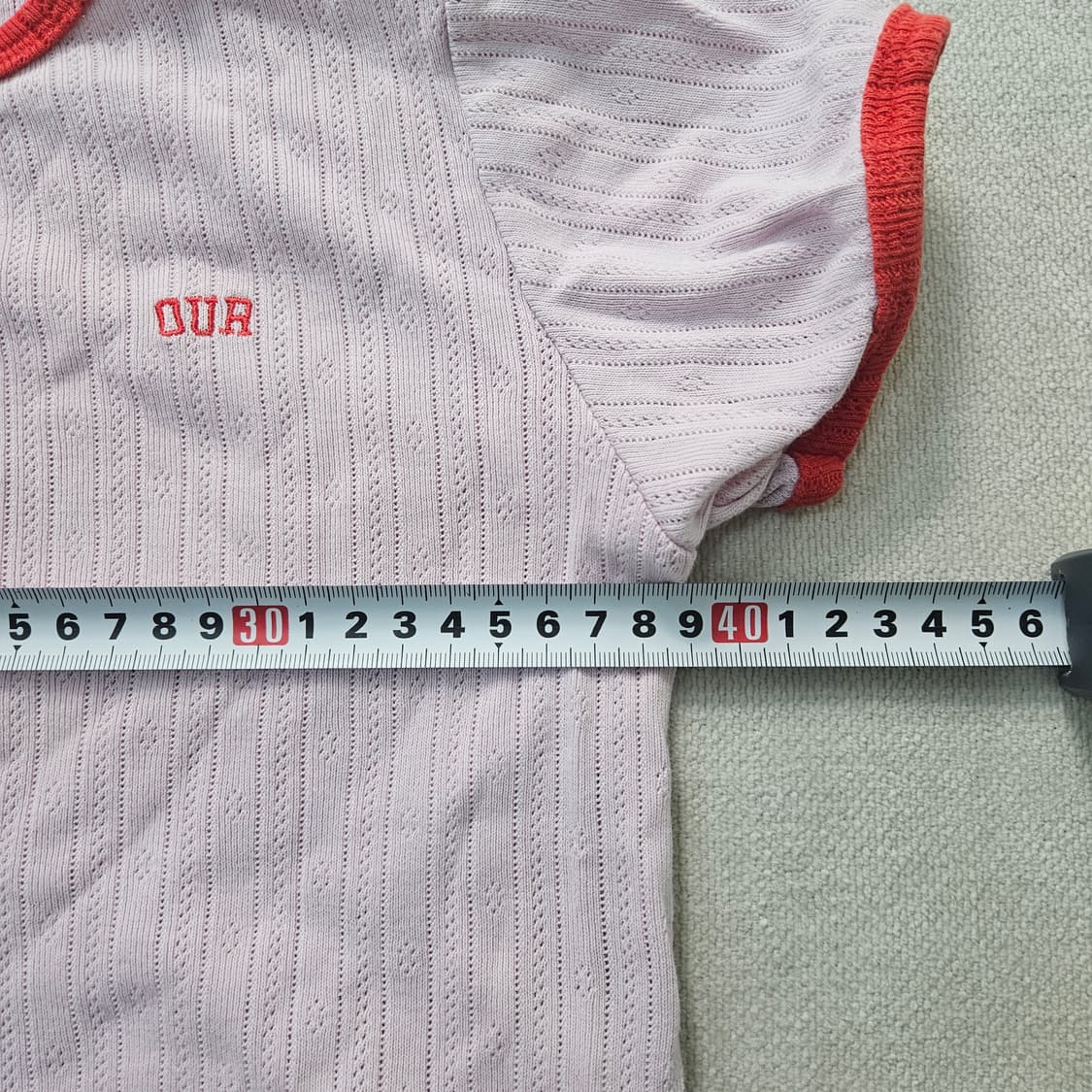 JS OUR 키즈 핑크 크롭 반팔티 0408Y 상품이미지5