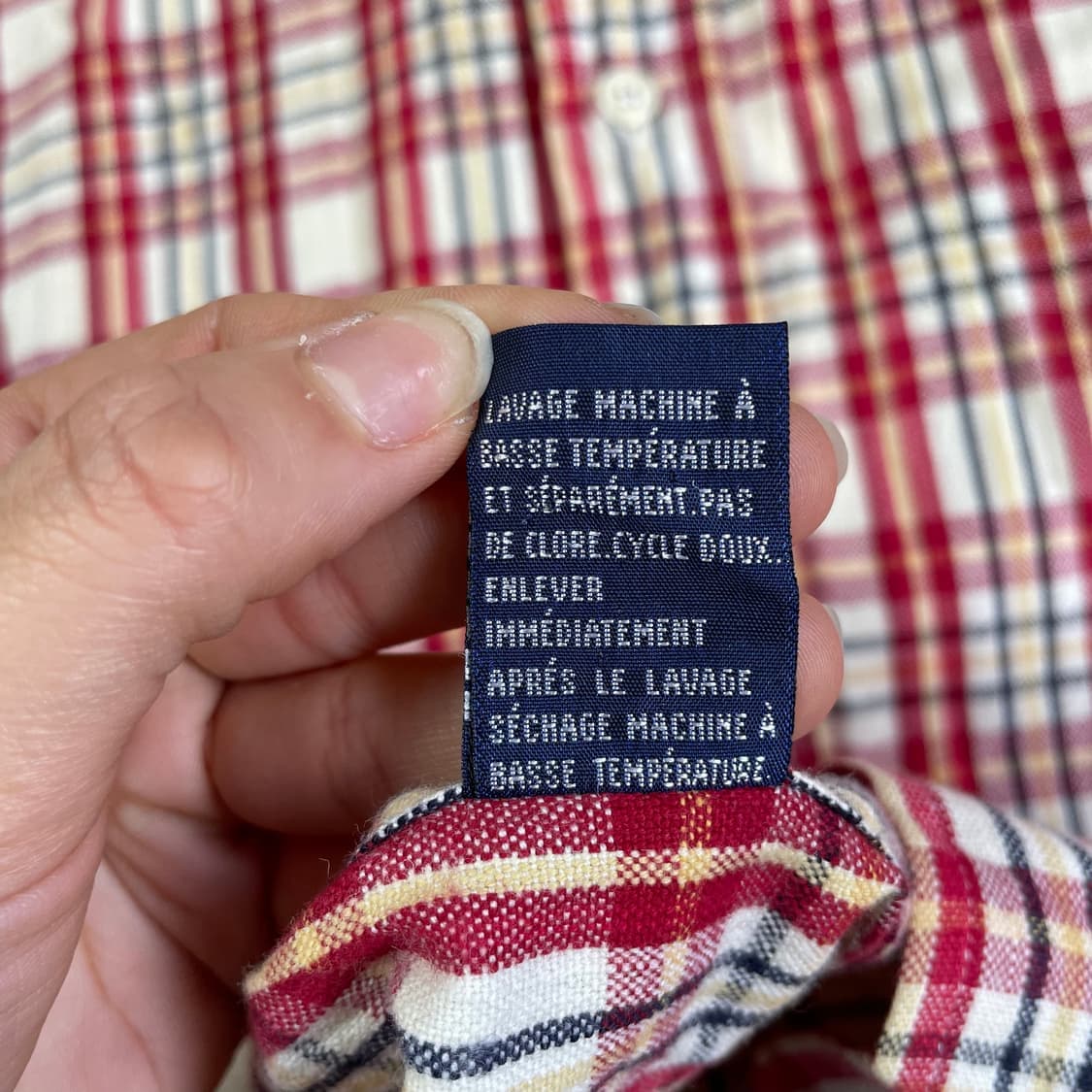 노티카 체크 원포켓 코튼 긴팔 셔츠 M 상품이미지8