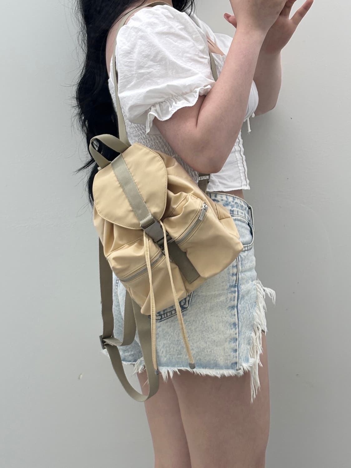 피니 나일론 포켓 백팩 상품이미지4