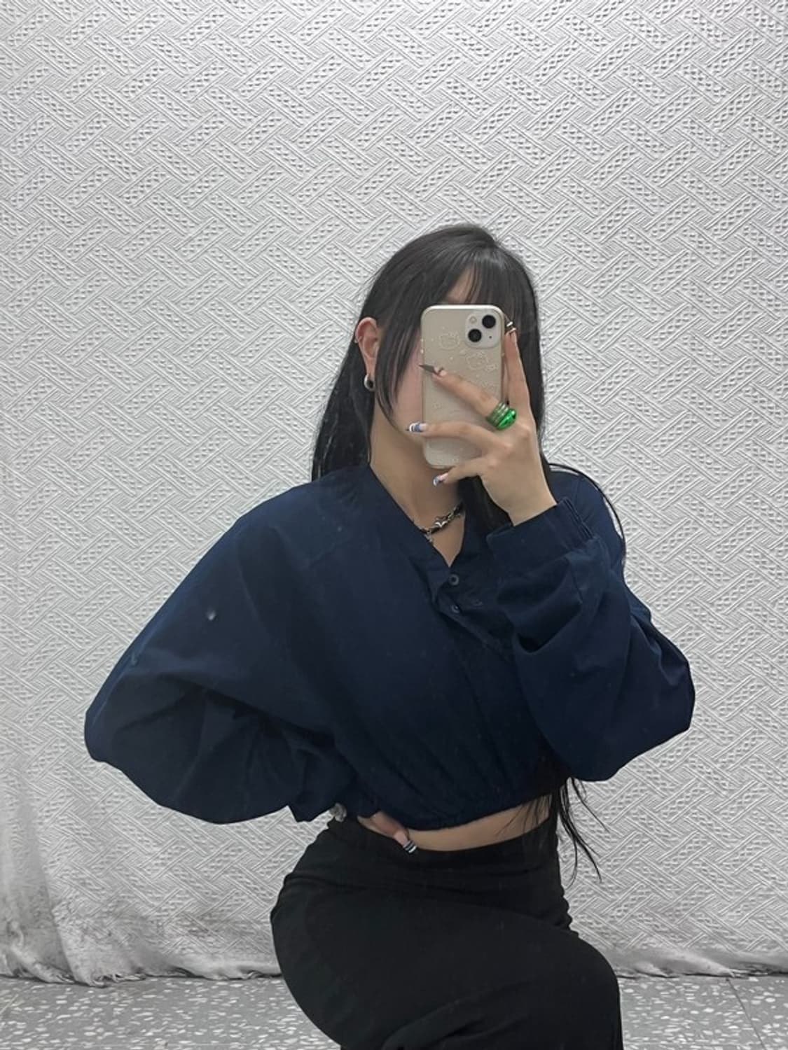 나이키 올드스쿨 키치 리폼 크롭 맨투맨 롱슬리브 L C07964 상품이미지2