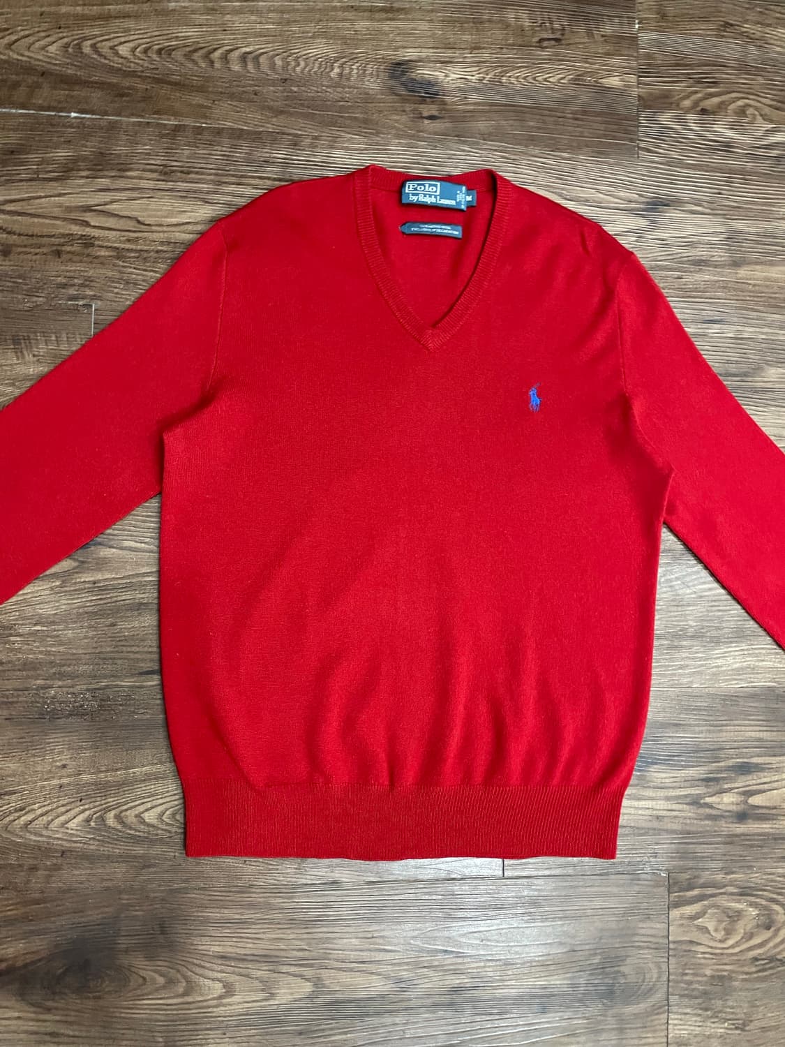 폴로 레드 메리노울 니트 스웨터 상품이미지1