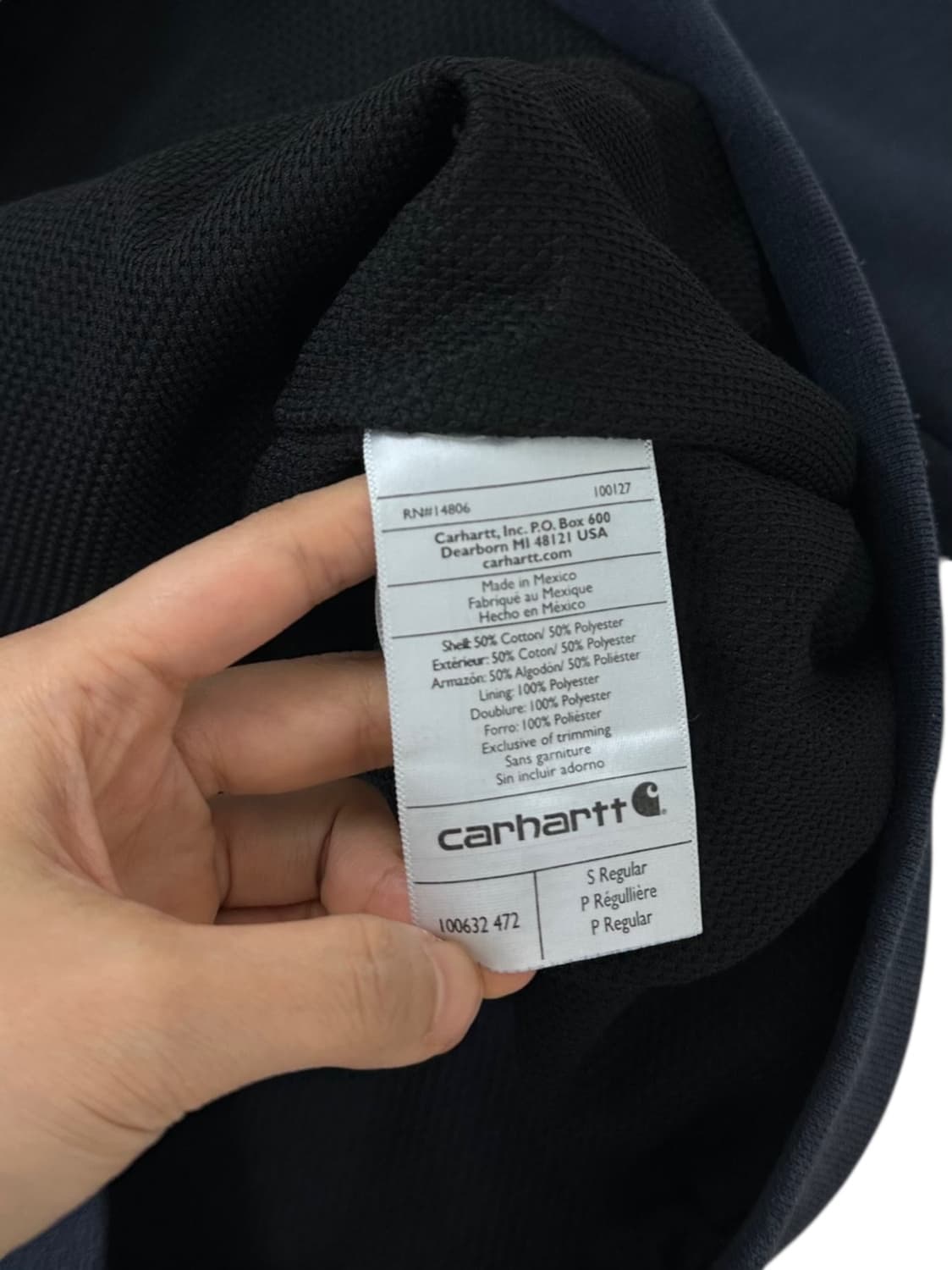 칼하트 써멀 후드집업 네이비 (S)  상품이미지7