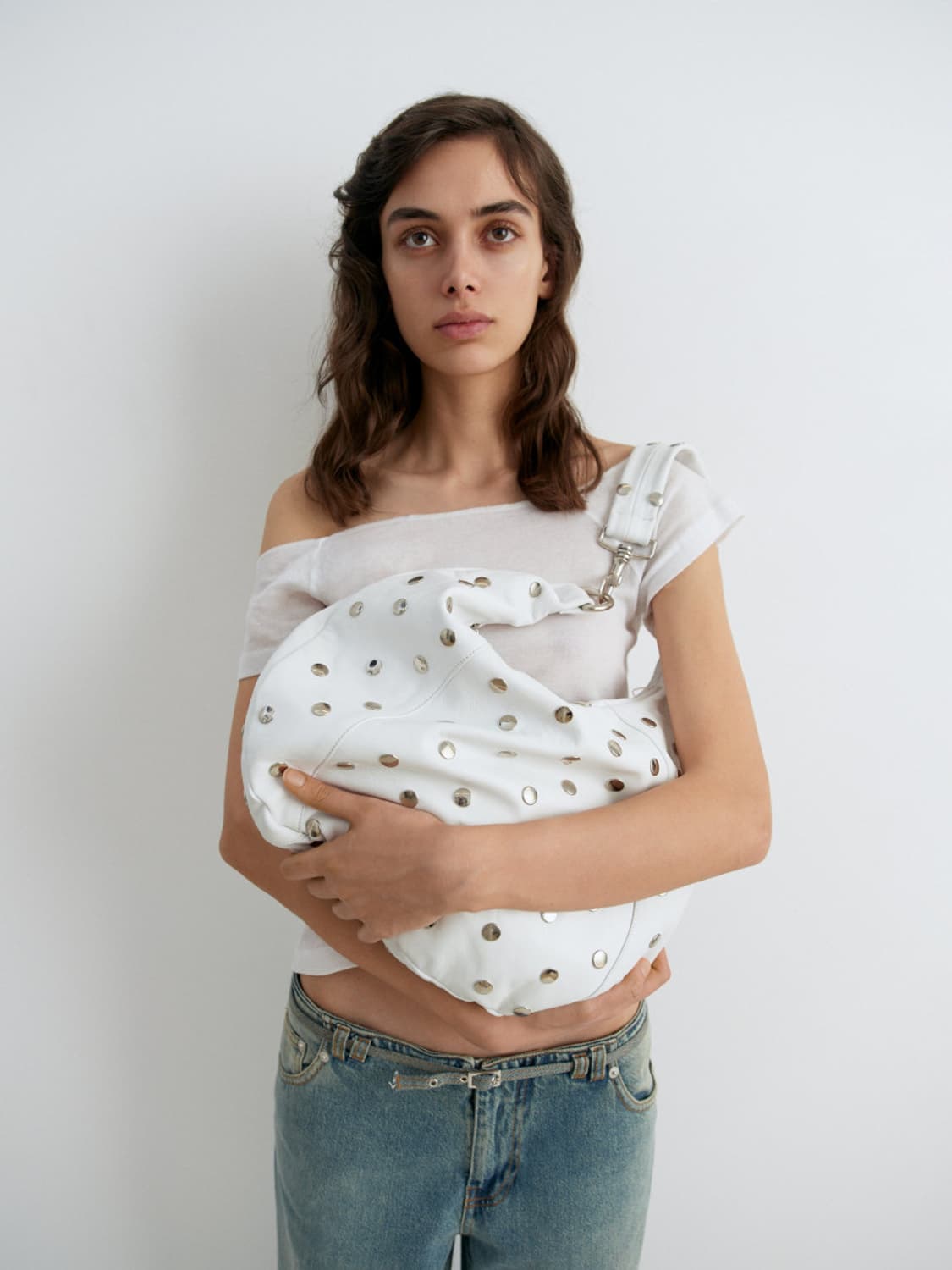 기마구아스 Paula 스터드 파울라 백/화이트 상품이미지3