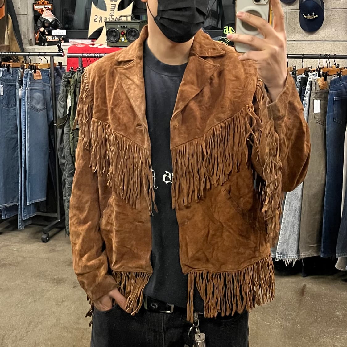 80s 빈티지 웨스턴 프린지 자켓 (100-105) 상품이미지8