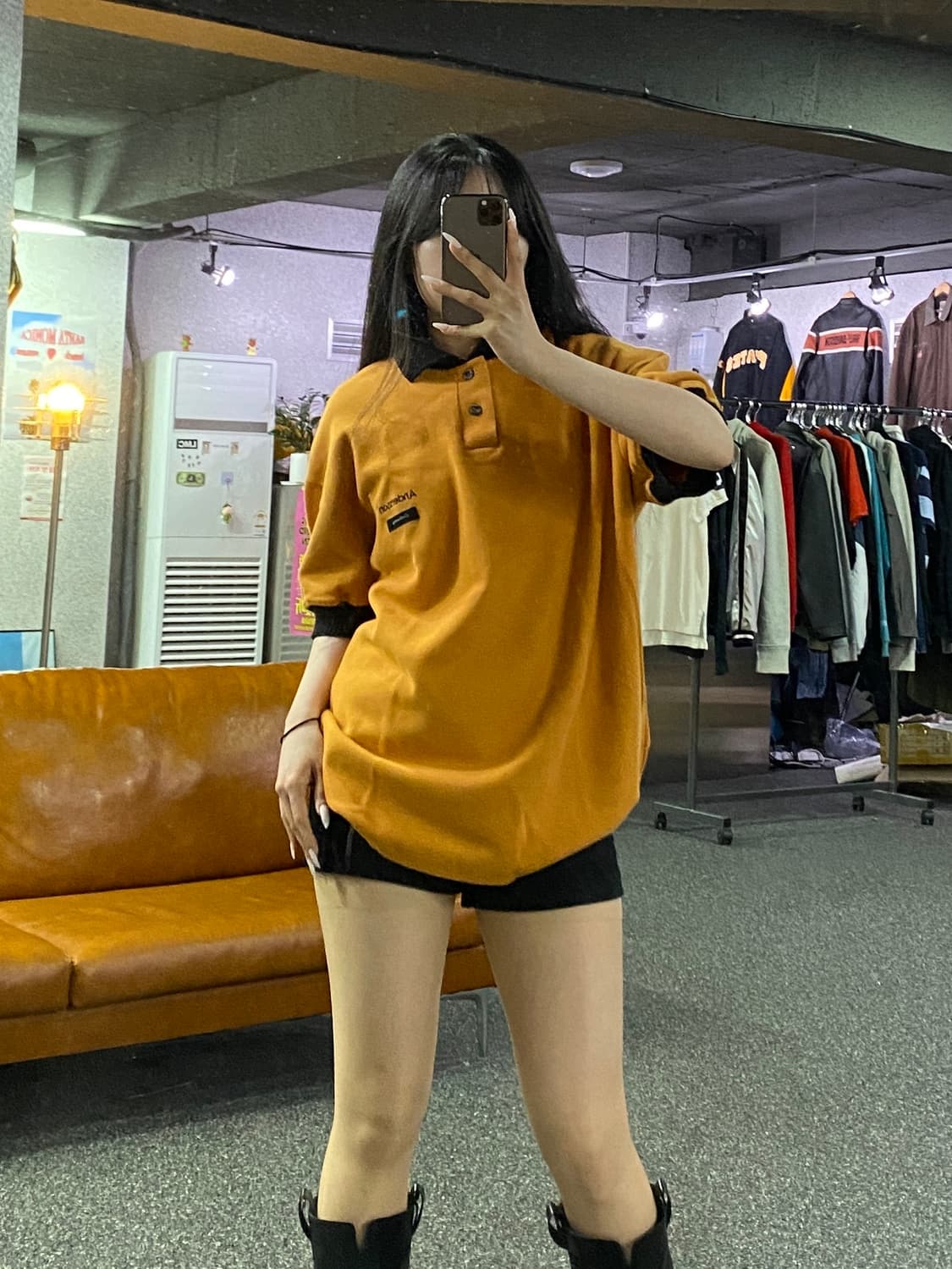 앤더슨벨 배색 카라 시그니처 반팔 티셔츠 B4786 상품이미지1