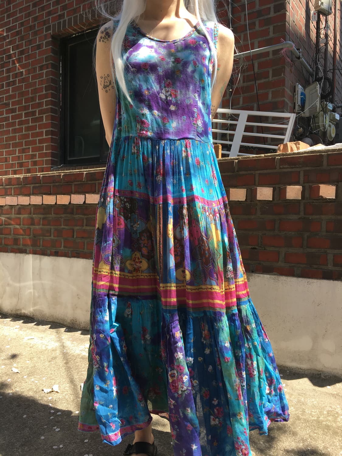 블루 오션 보태니컬 발리 티어드 원피스 상품이미지2