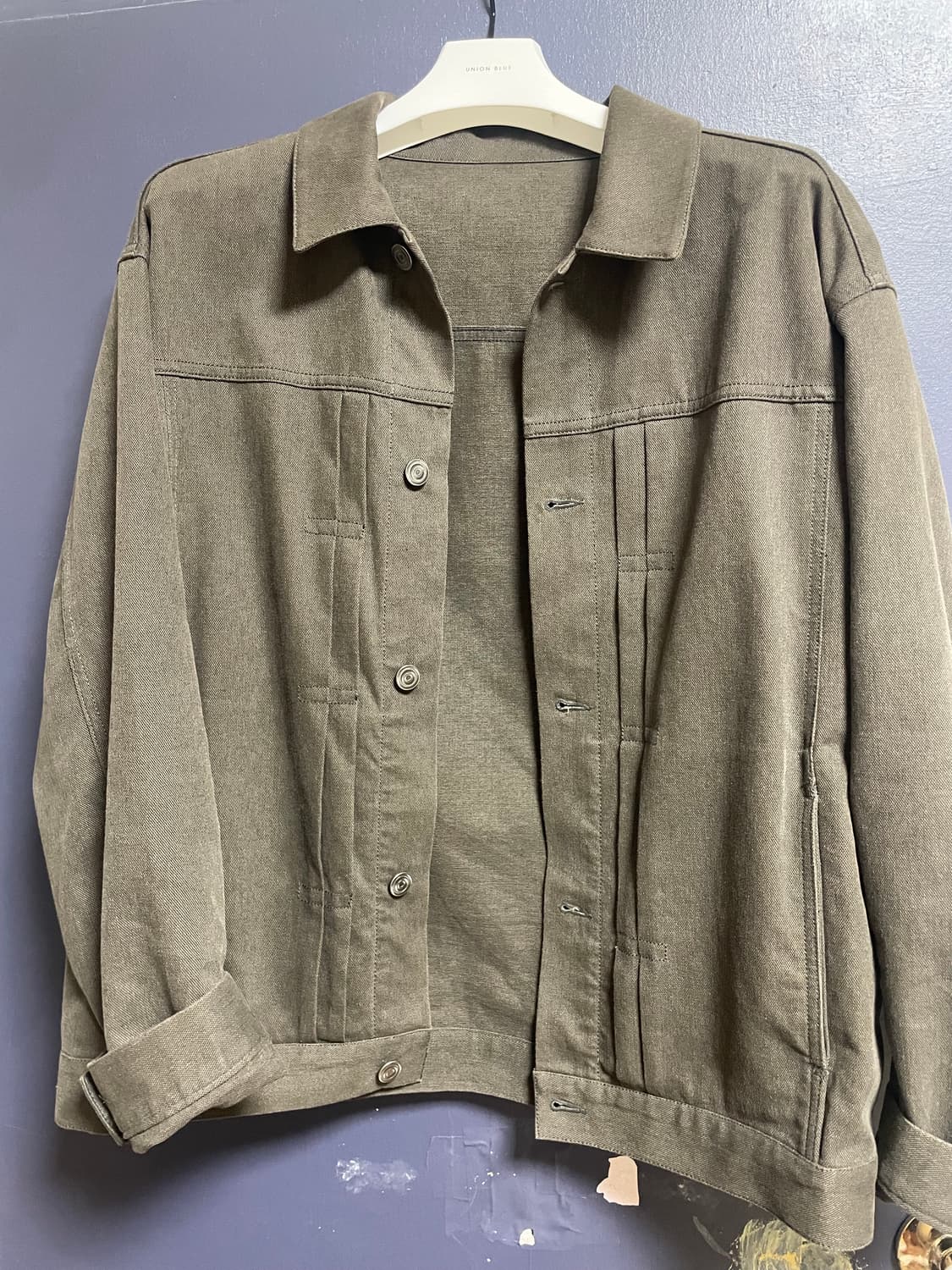 유스 데님자켓 카키 1 상품이미지1