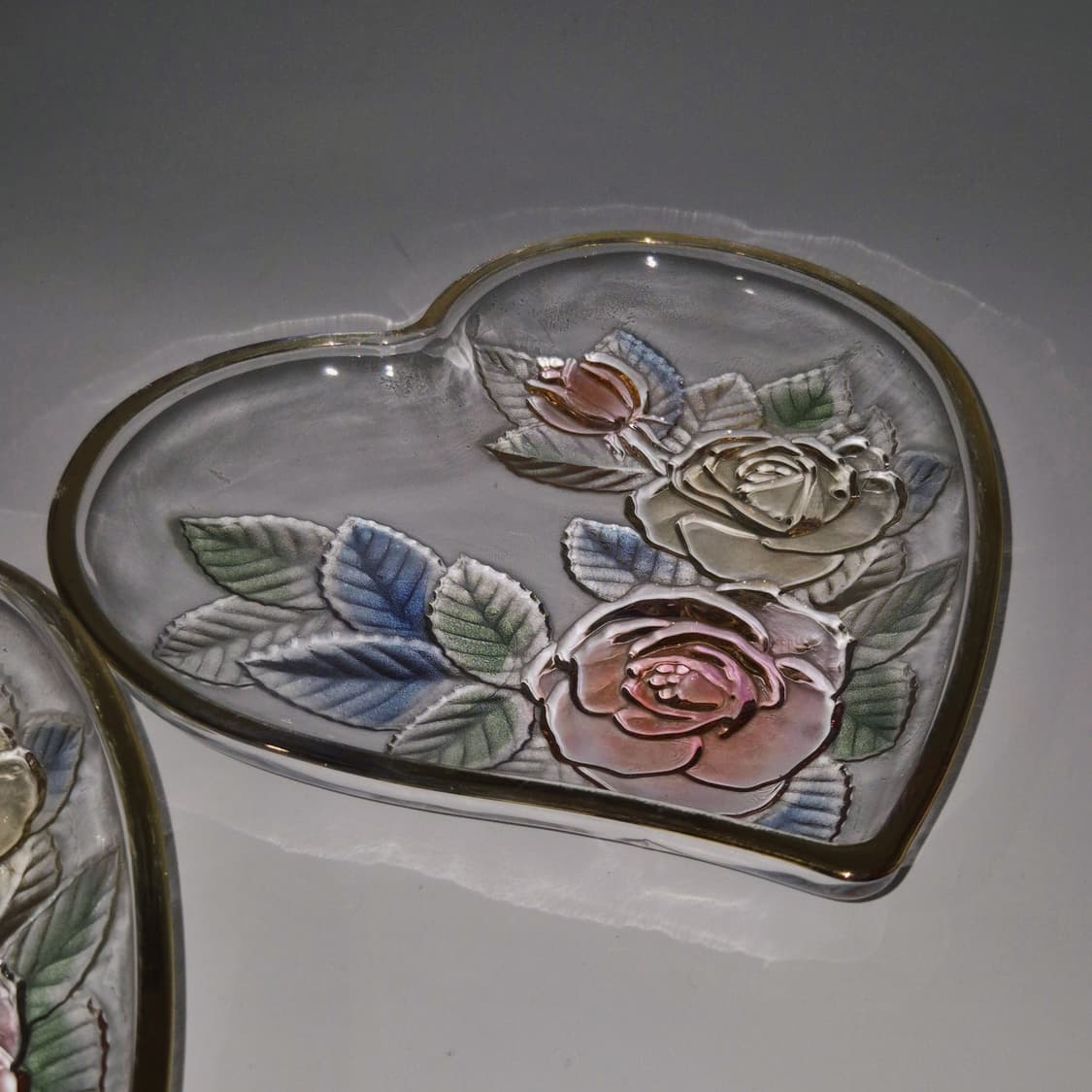 80s 소가 레트로 컬러 로즈 하트 접시 1p 상품이미지6