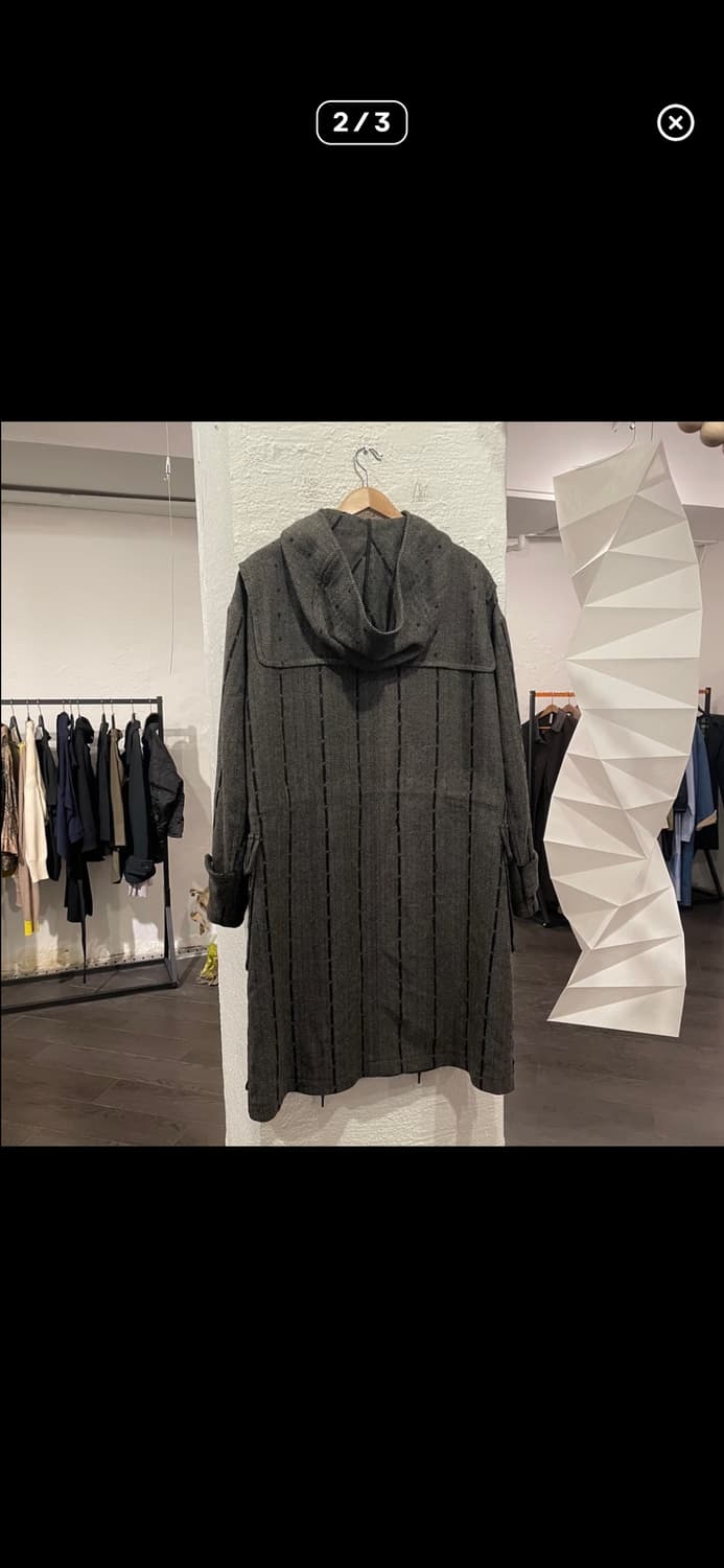 요지야마모토 헤링본 더플코트 상품이미지2