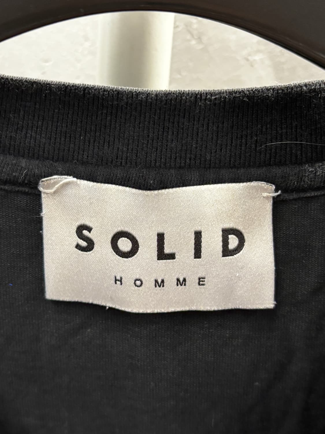 솔리드옴므 블랙 22ss반팔 티셔츠 105 상품이미지4