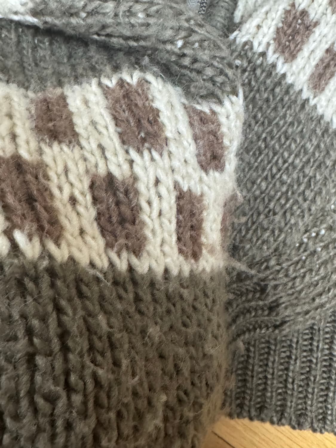 더오픈프로덕트 자카드 니트 후드집업 상품이미지7