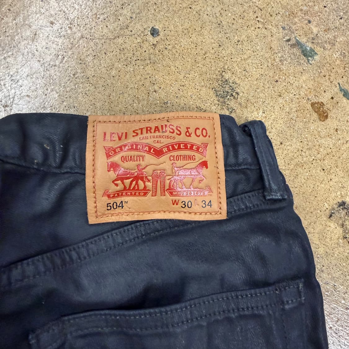 [정품/W30,L34] 리바이스 504 블랙 코팅진 b8 상품이미지6