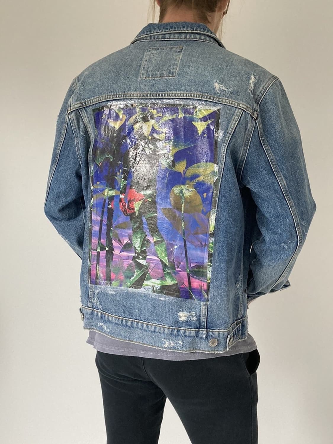 Zara 자라 프린팅 데미지 트러커 데님 자켓 상품이미지1