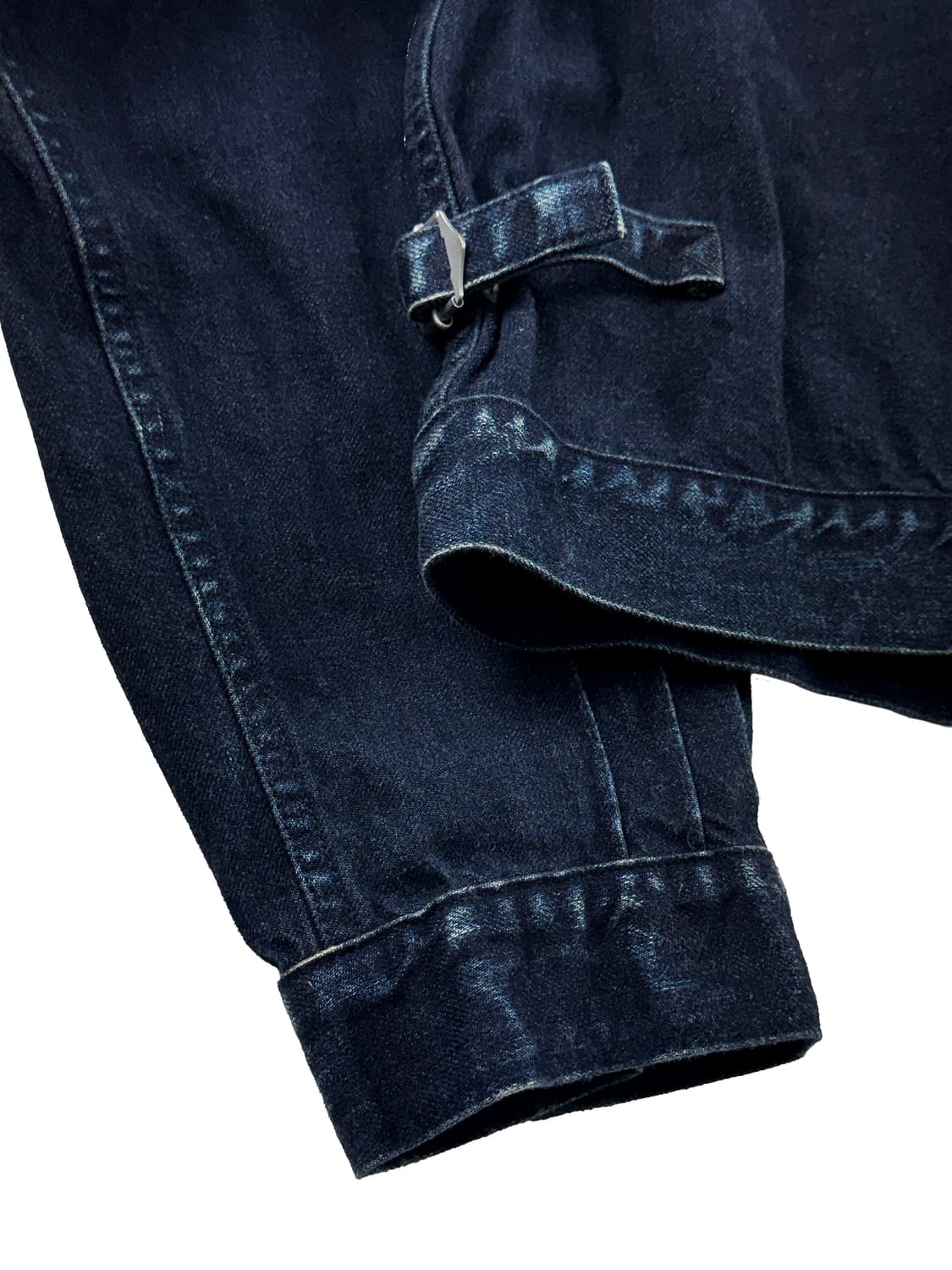 캐피탈 12온즈 야가수리 자카드 데님 치마요 드리즐러 자켓 인디고 상품이미지5