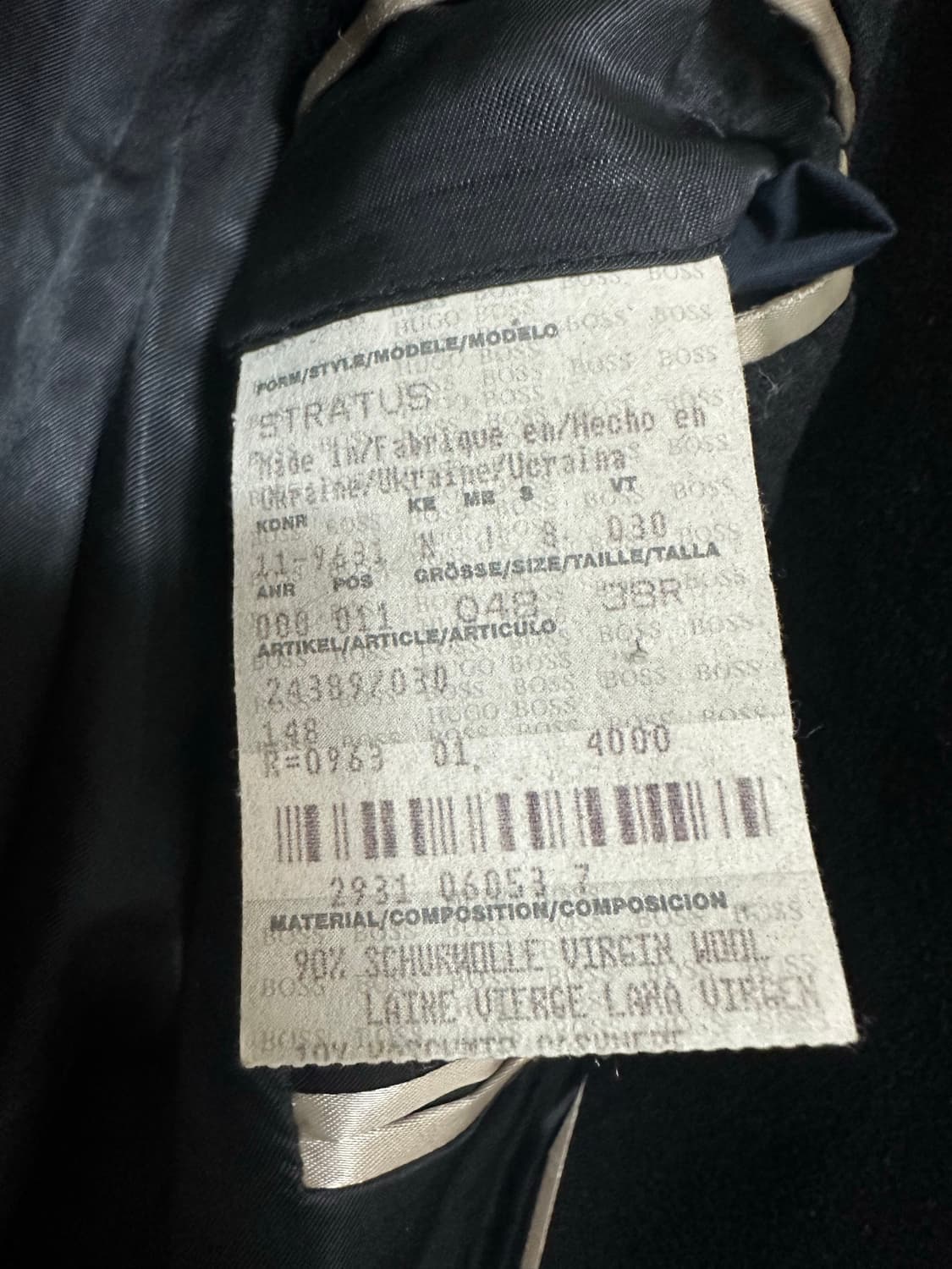 휴고보스 블랙 울 캐시미어 혼방 블랙 코트 상품이미지6