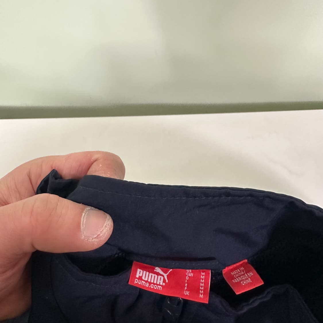 M 푸마 네이비 기본로고 바막자켓 상품이미지5
