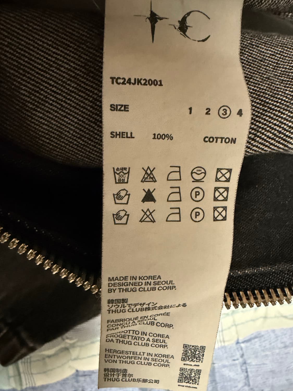 떠그클럽 후드집업 3사이즈 상품이미지2