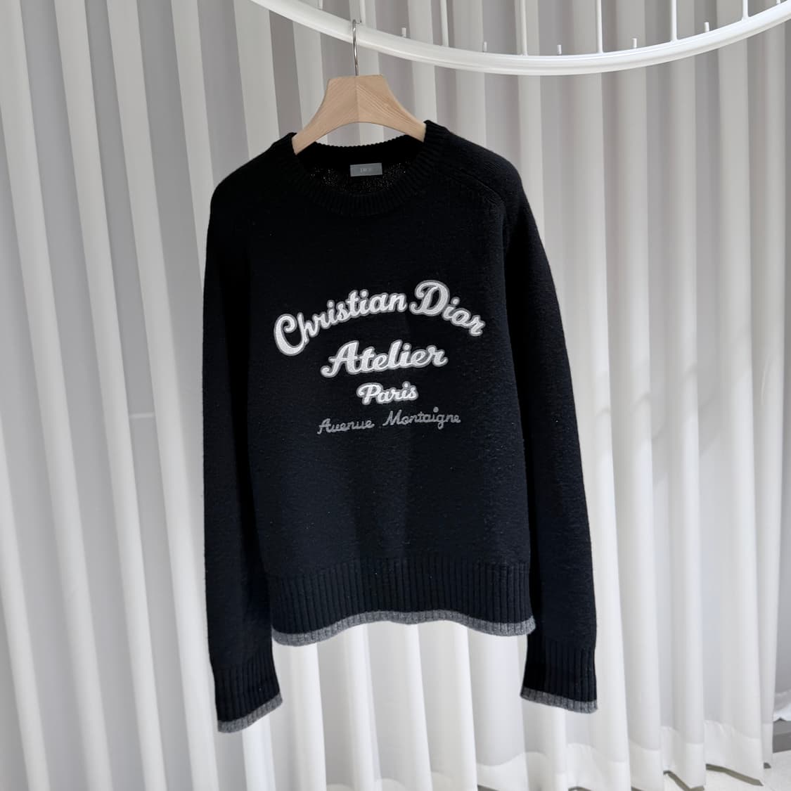( A+ / 3XL ) 디올 크리스찬 디올 아뜰리에 니트 스웨터 블랙 상품이미지3