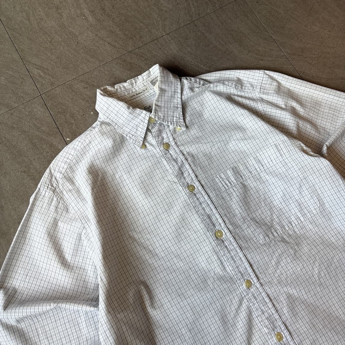 갭 화이트 체크 긴팔 셔츠  상품이미지2