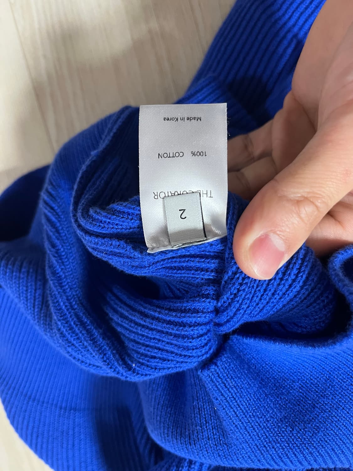 [마티스더큐레이터]HALF-ZIP 니트_코발트 블루 컬러_2 size 상품이미지5