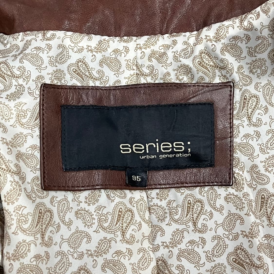 [정품/95] 시리즈 브라운 가죽 자켓 라이더 스타일 b10 상품이미지5