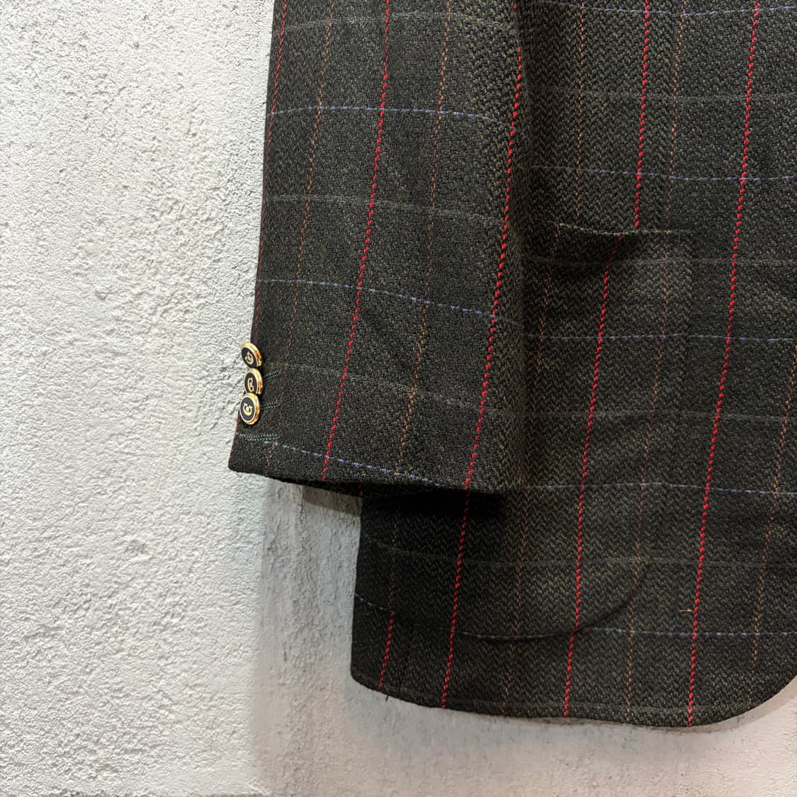 90s Nino Cerruti 체크 블레이저 자켓 (M) 상품이미지4