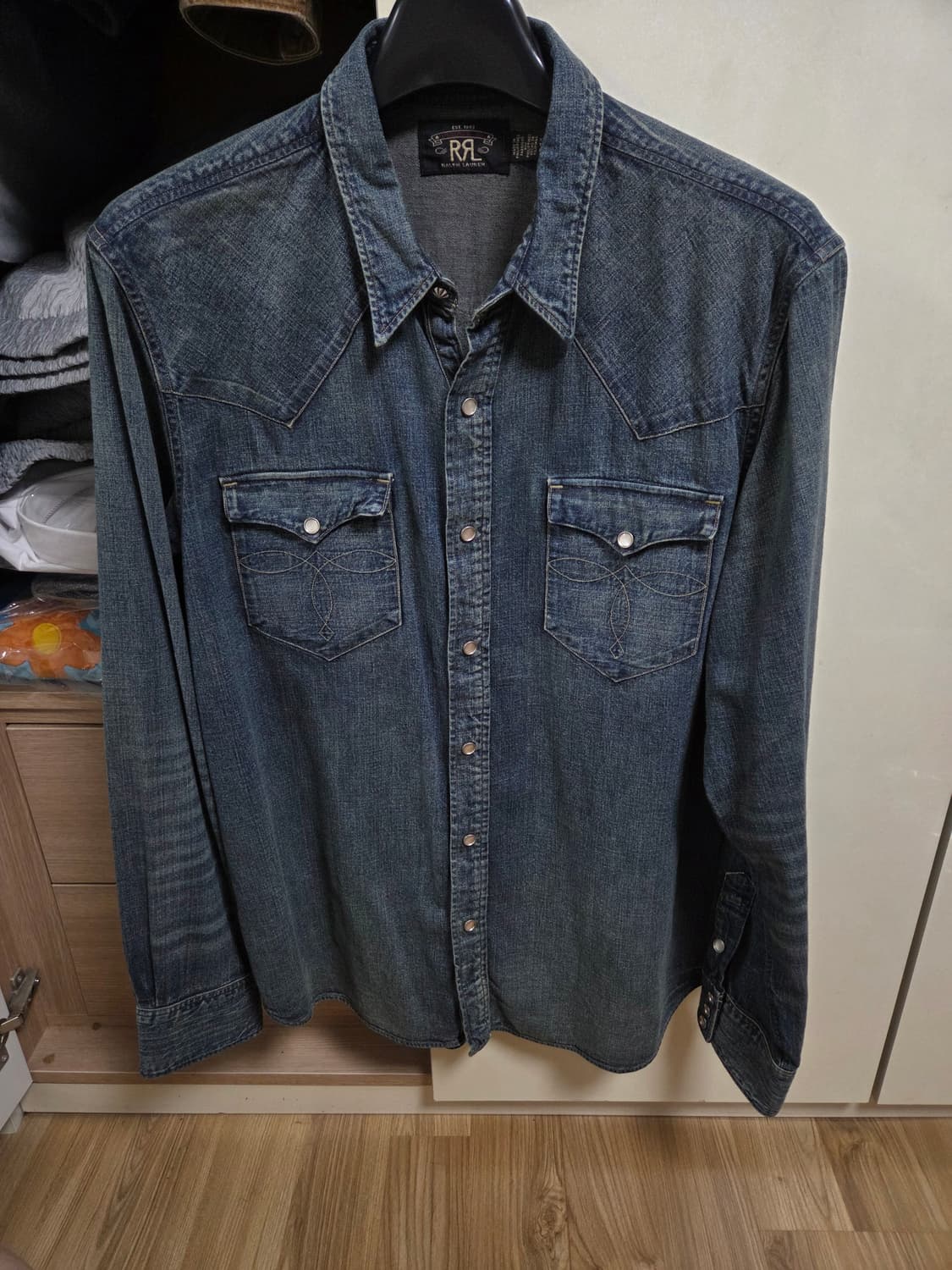 rrl 데님 웨스턴 셔츠 XL 상품이미지1