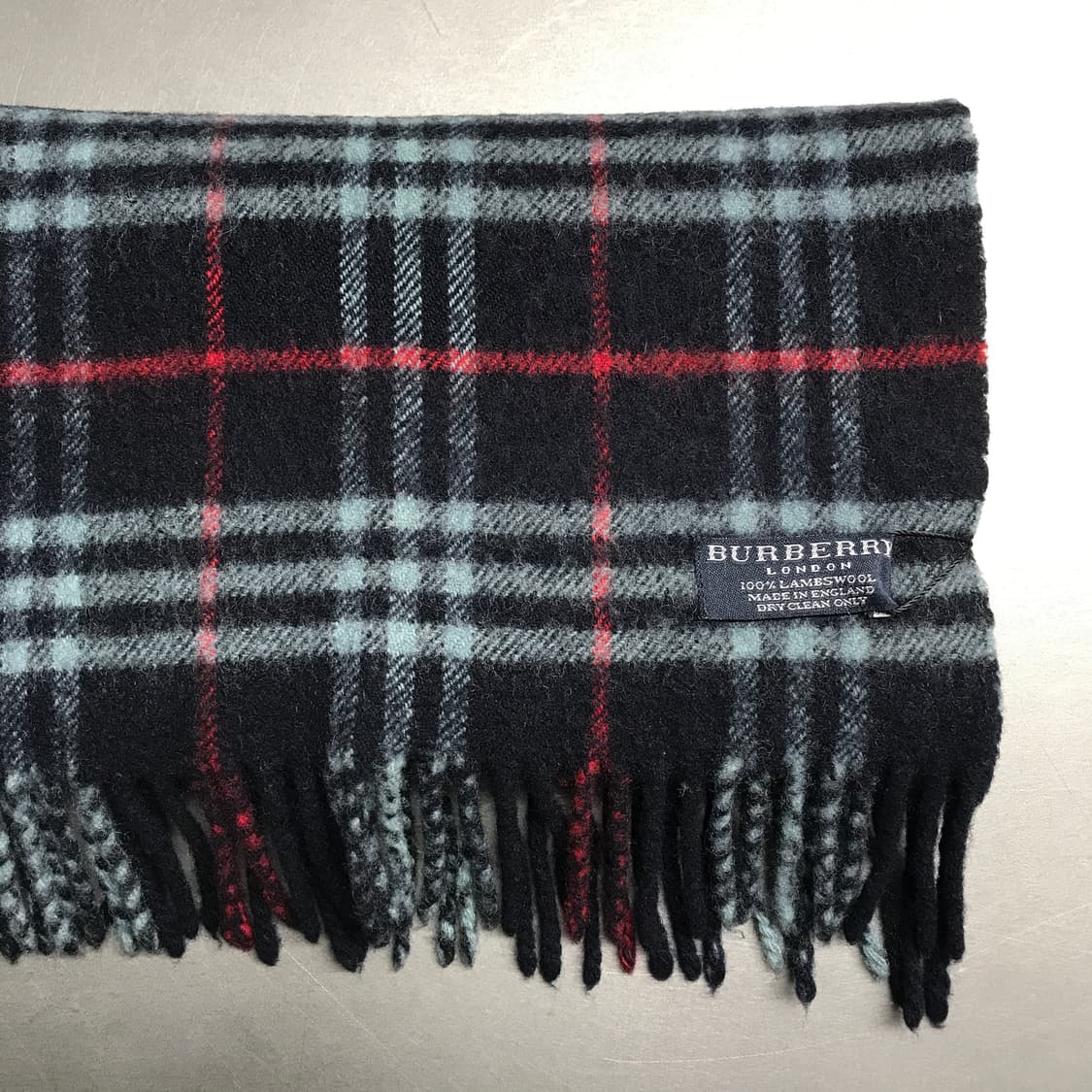 버버리 정품 램스울 머플러 네이비 상품이미지3