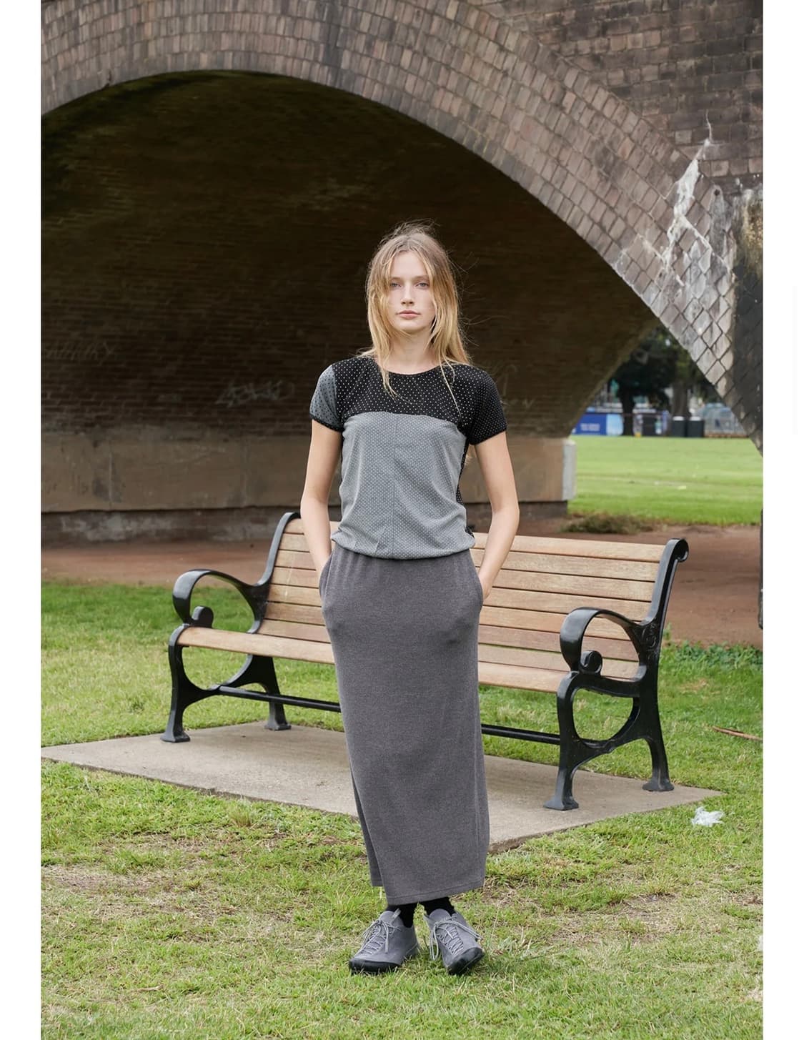 페스토 니트 롱 스커트(다크소일) 상품이미지1