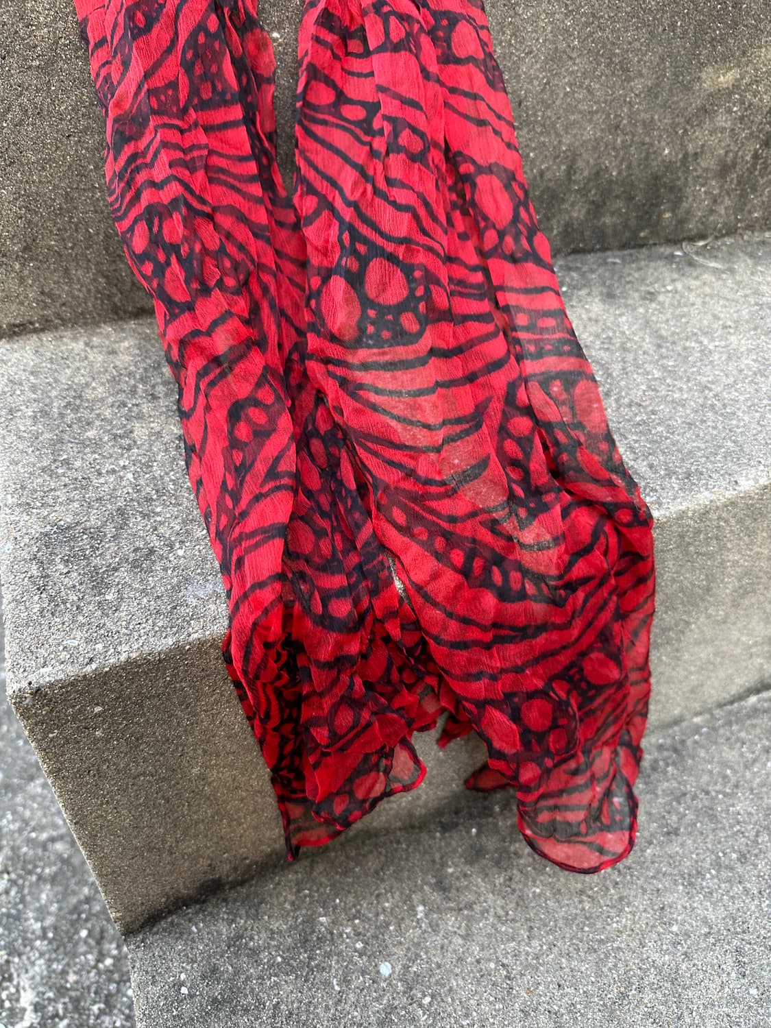 Vintage red pattern scarf  상품이미지3